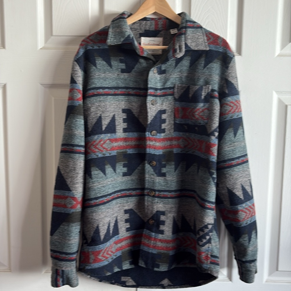 •Weatherproof Vintage Geometric Navajo Patterned Jacket Swacket